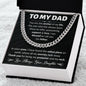 To My Dad Cuban Link Chain