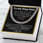 To My Step Dad Cuban Link Chain