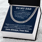 To My Dad Cuban Link Chain