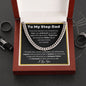 To My Step Dad Cuban Link Chain