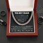 To My Dad Cuban Link Chain