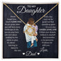 To My Daughter Never Forget How Much I Love You Love Knot Necklace