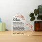 HAPPY MOTHERS DAY A Mom Like You Is The Sweetest Gift Printed Heart Shaped Acrylic Plaque