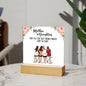 Mother And Daughter  From The Start Best Friends Forever  Square Acrylic Plaque