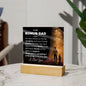 To My Bonus Dad Square Acrylic Plaque!