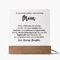 Mom I Love You For All That You Do Square Acrylic Plaque