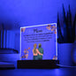 My Heart Is Filled With Love And Gratitude Square Acrylic Plaque