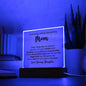 Mom I Love You For All That You Do Square Acrylic Plaque