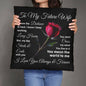 To My Future Wife Classic Pillow I Know The Distance Is Hard