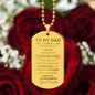 To My Dad Engraved Dog Tag Necklace!