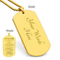 To My Dad Engraved Dog Tag Necklace!