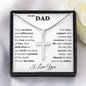 To My Dad Stainless Steel Cross Necklace