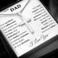 To My Dad Stainless Steel Cross Necklace