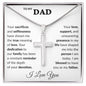 To My Dad Stainless Steel Cross Necklace