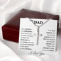 To My Dad Stainless Steel Cross Necklace