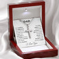 To My Dad Stainless Steel Cross Necklace