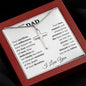 To My Dad Stainless Steel Cross Necklace
