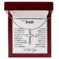 To My Dad Stainless Steel Cross Necklace