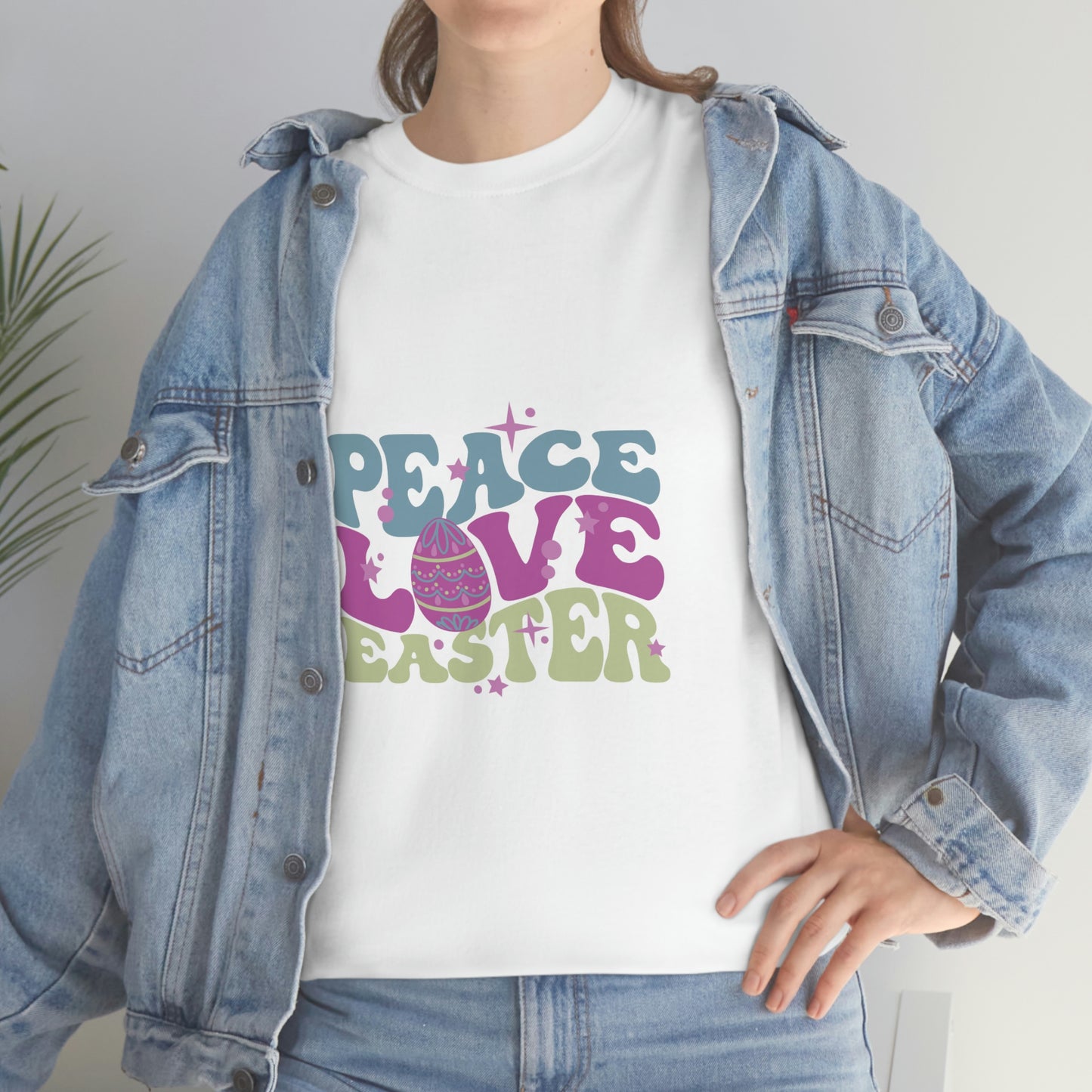 Peace Love Easter Unisex Heavy Cotton Tee