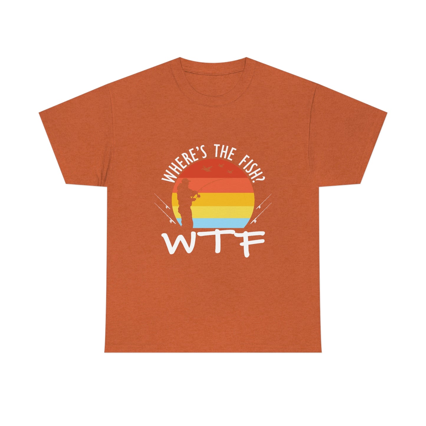 Where's The Fish  WTF Unisex Heavy Cotton Tee