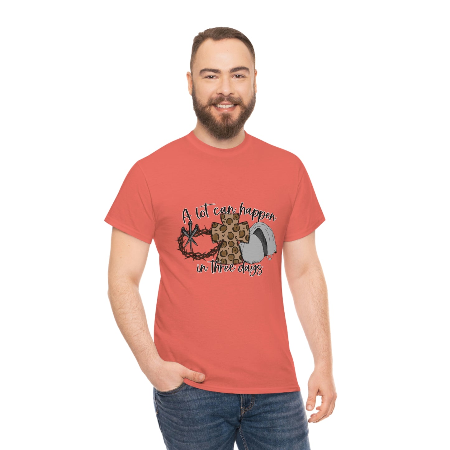 A Lot Can Happen In Three Days Unisex Heavy Cotton Tee