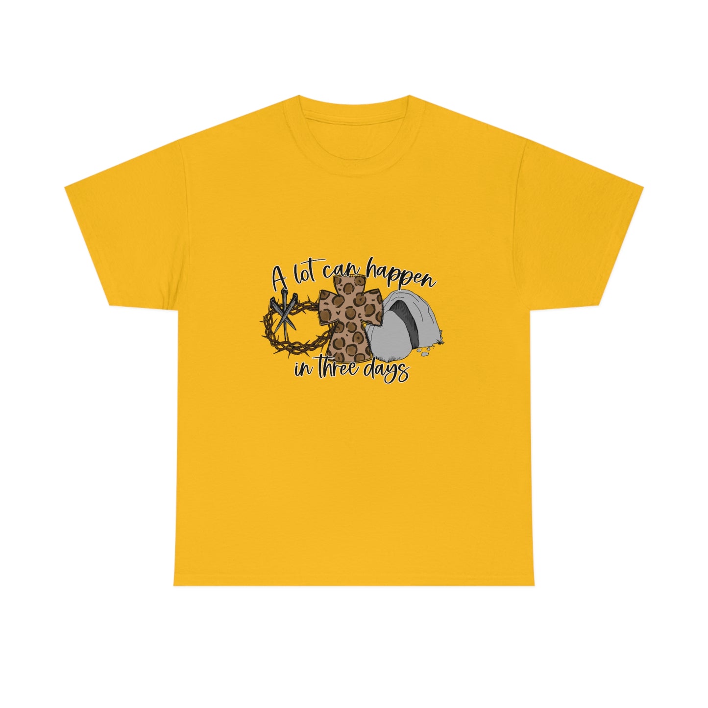 A Lot Can Happen In Three Days Unisex Heavy Cotton Tee