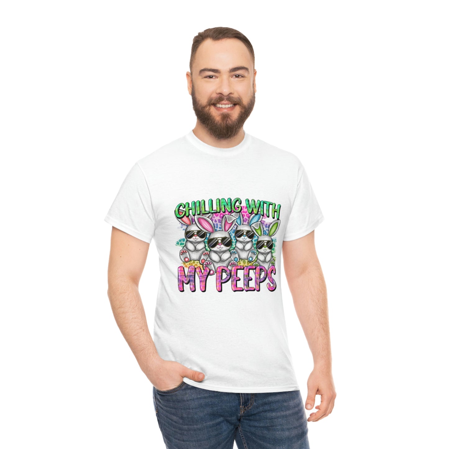 Chillin With My Peeps Unisex Heavy Cotton Tee