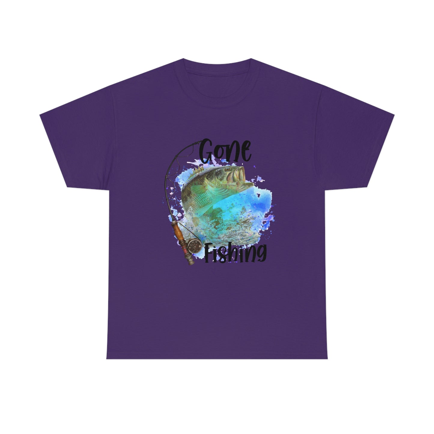 Gone Fishing Unisex Heavy Cotton Tee