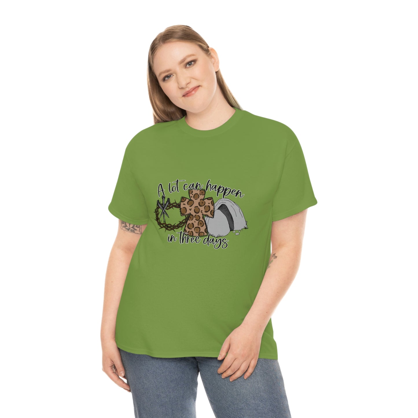 A Lot Can Happen In Three Days Unisex Heavy Cotton Tee