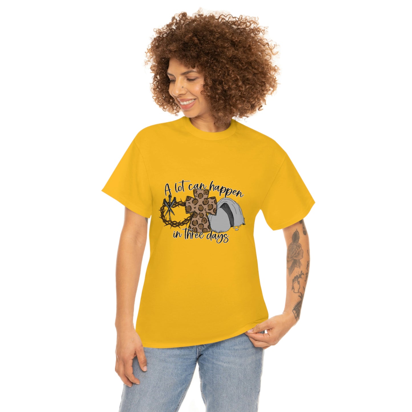 A Lot Can Happen In Three Days Unisex Heavy Cotton Tee