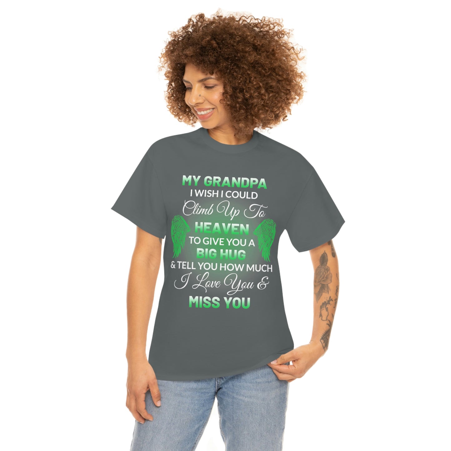 My Grandpa I Miss You Unisex Heavy Cotton Tee