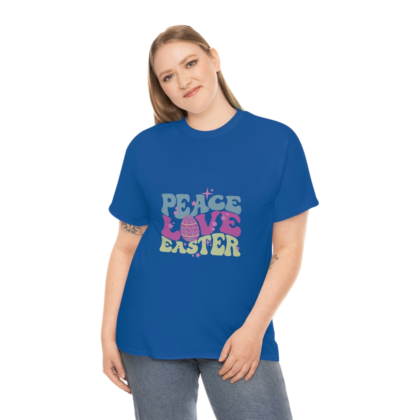 Peace Love Easter Unisex Heavy Cotton Tee