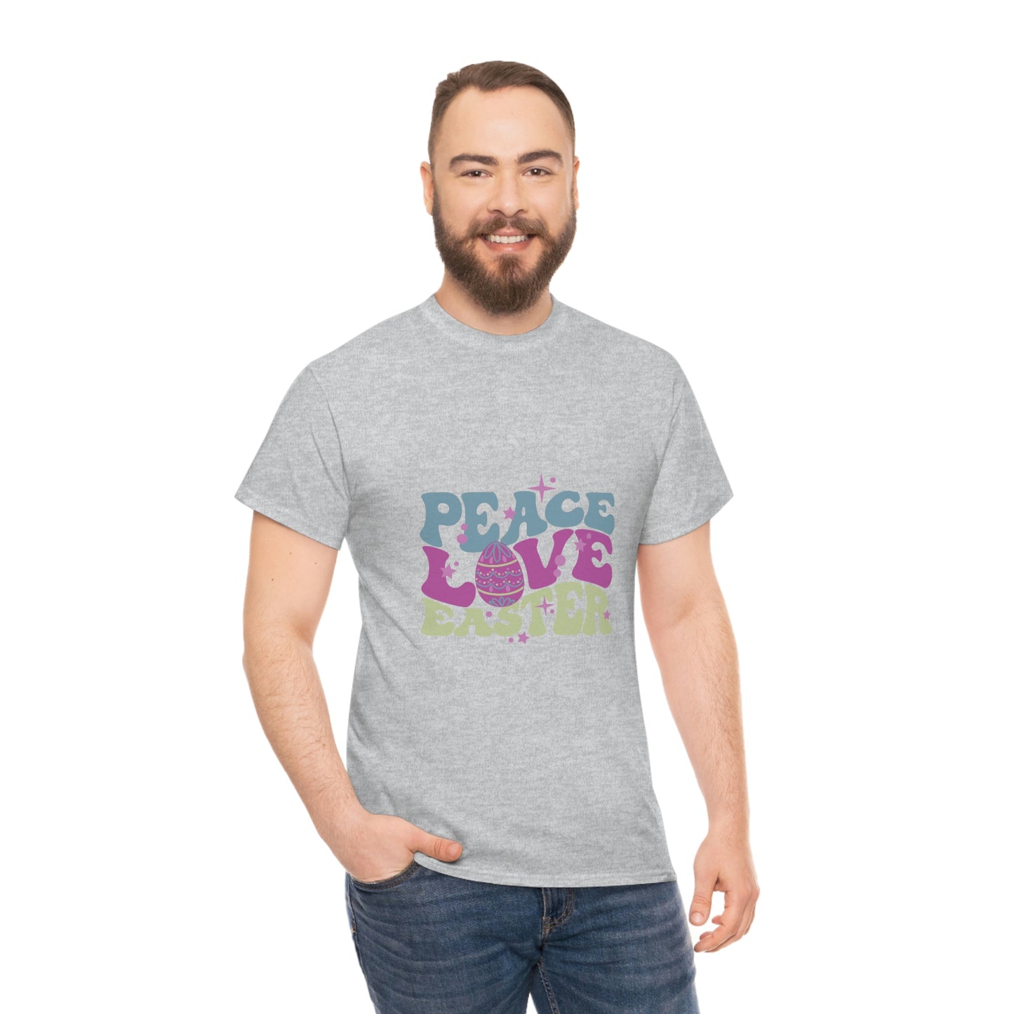 Peace Love Easter Unisex Heavy Cotton Tee