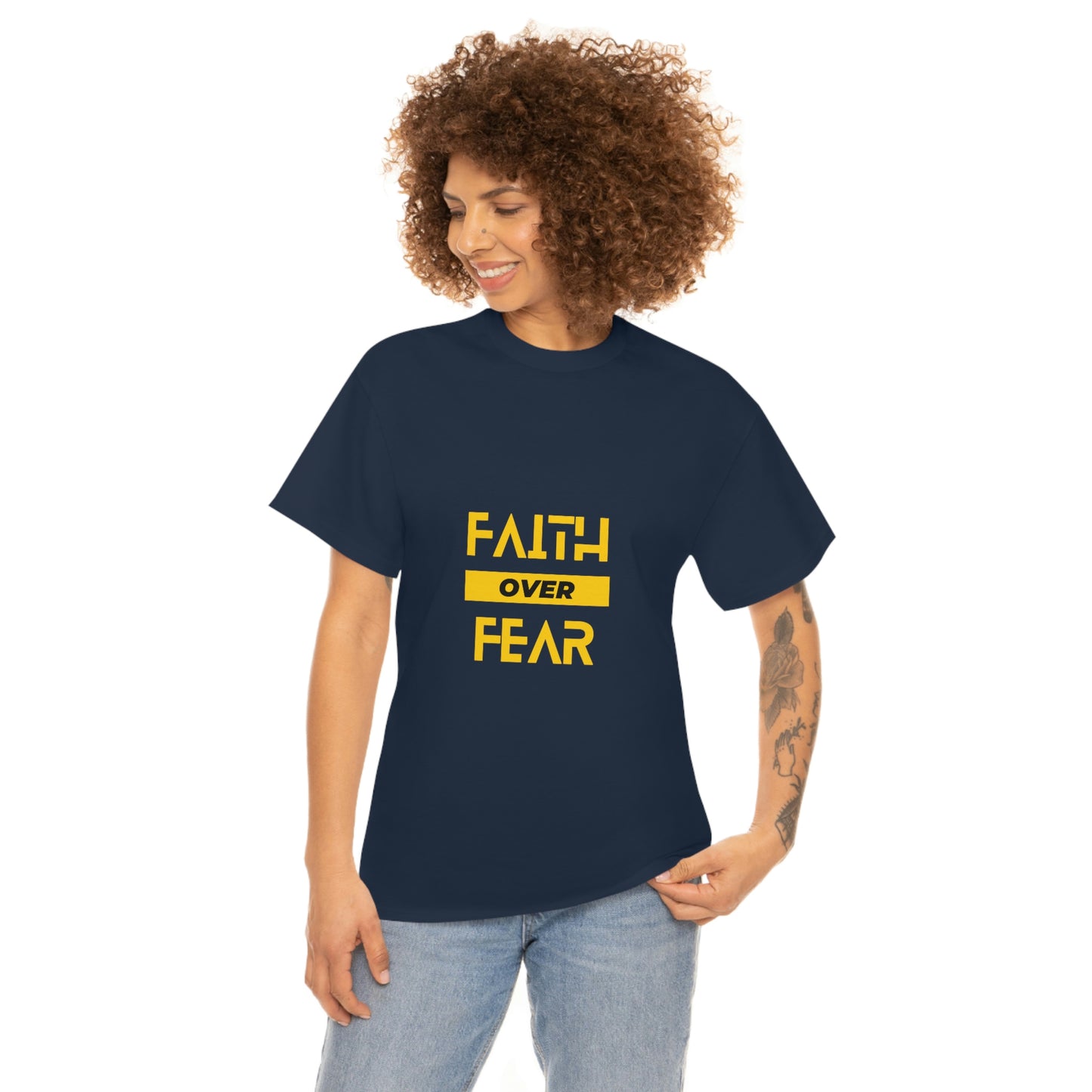 Faith Over Fear Unisex Heavy Cotton Tee