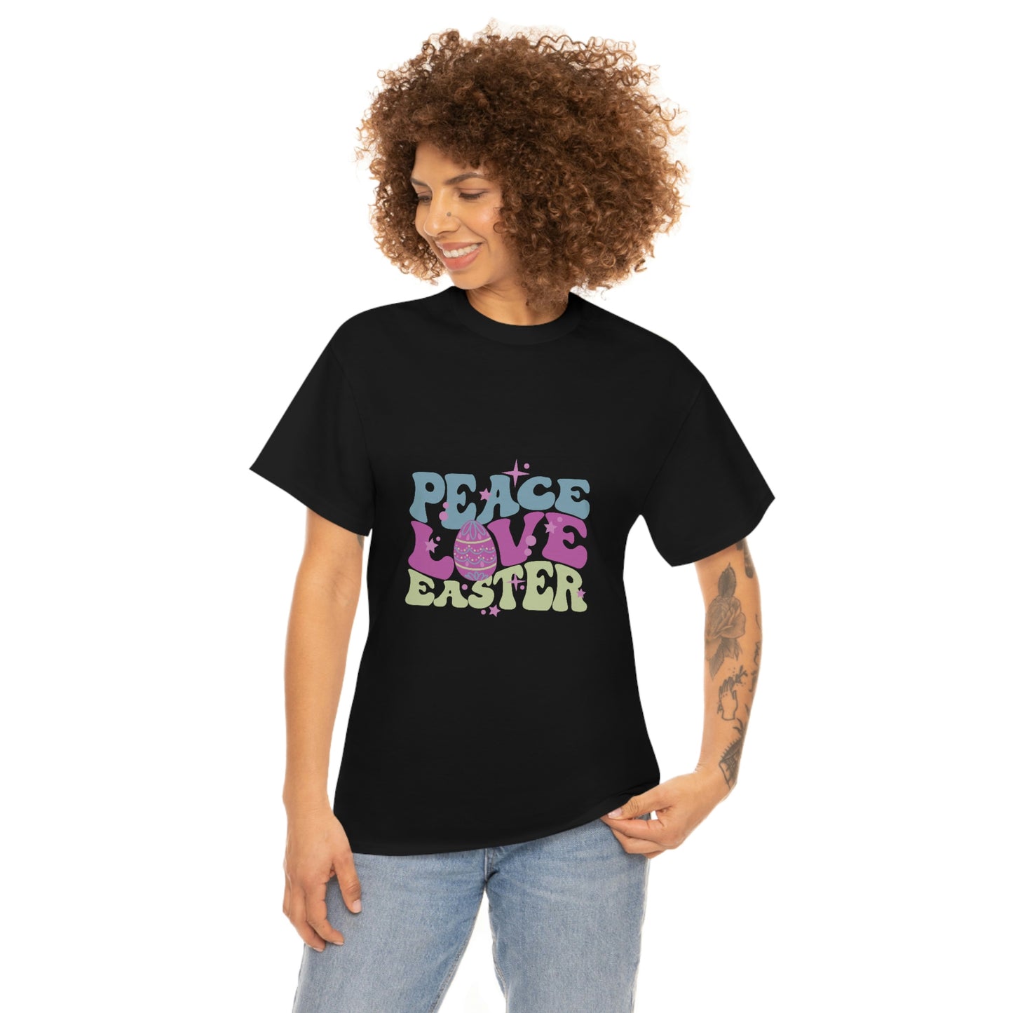 Peace Love Easter Unisex Heavy Cotton Tee