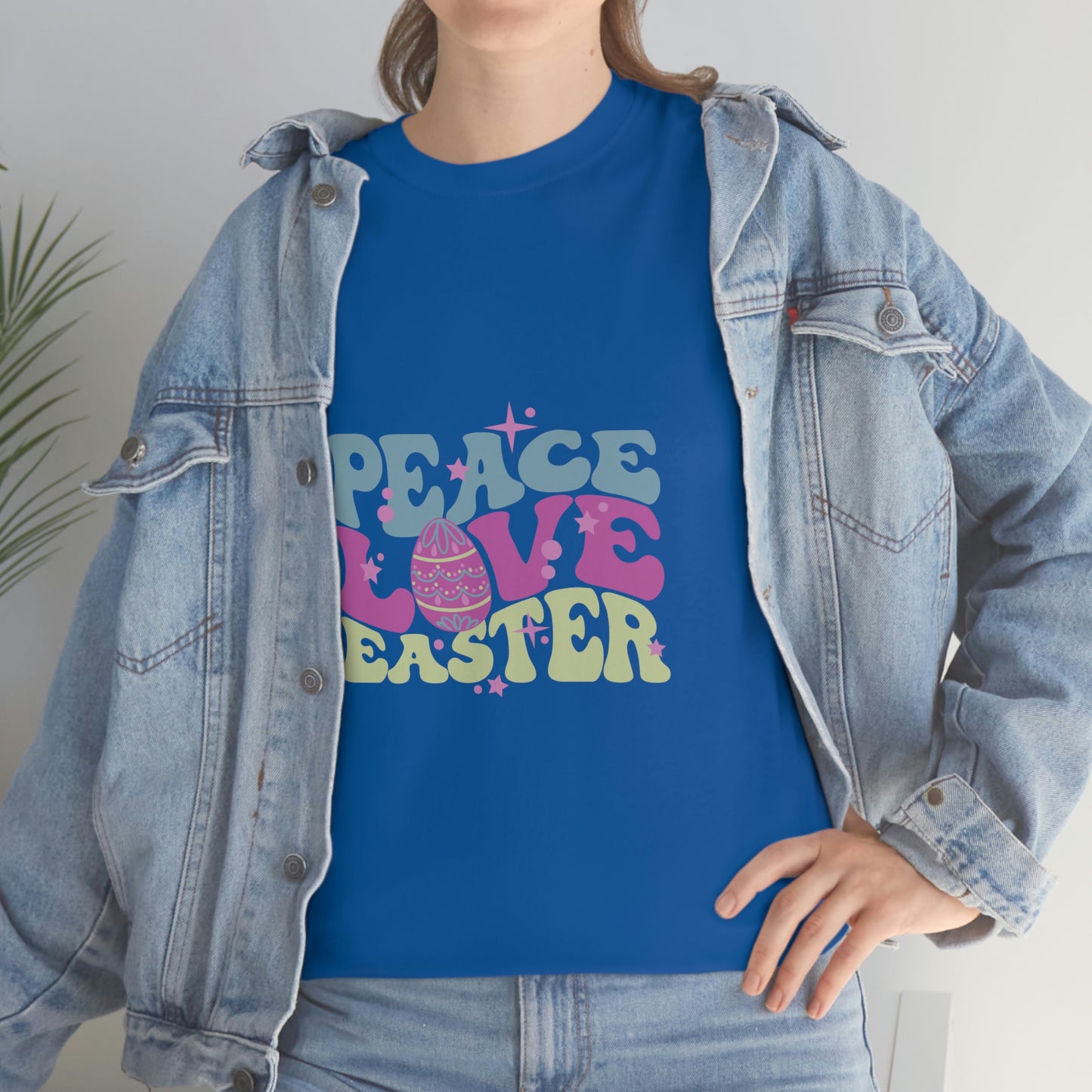 Peace Love Easter Unisex Heavy Cotton Tee