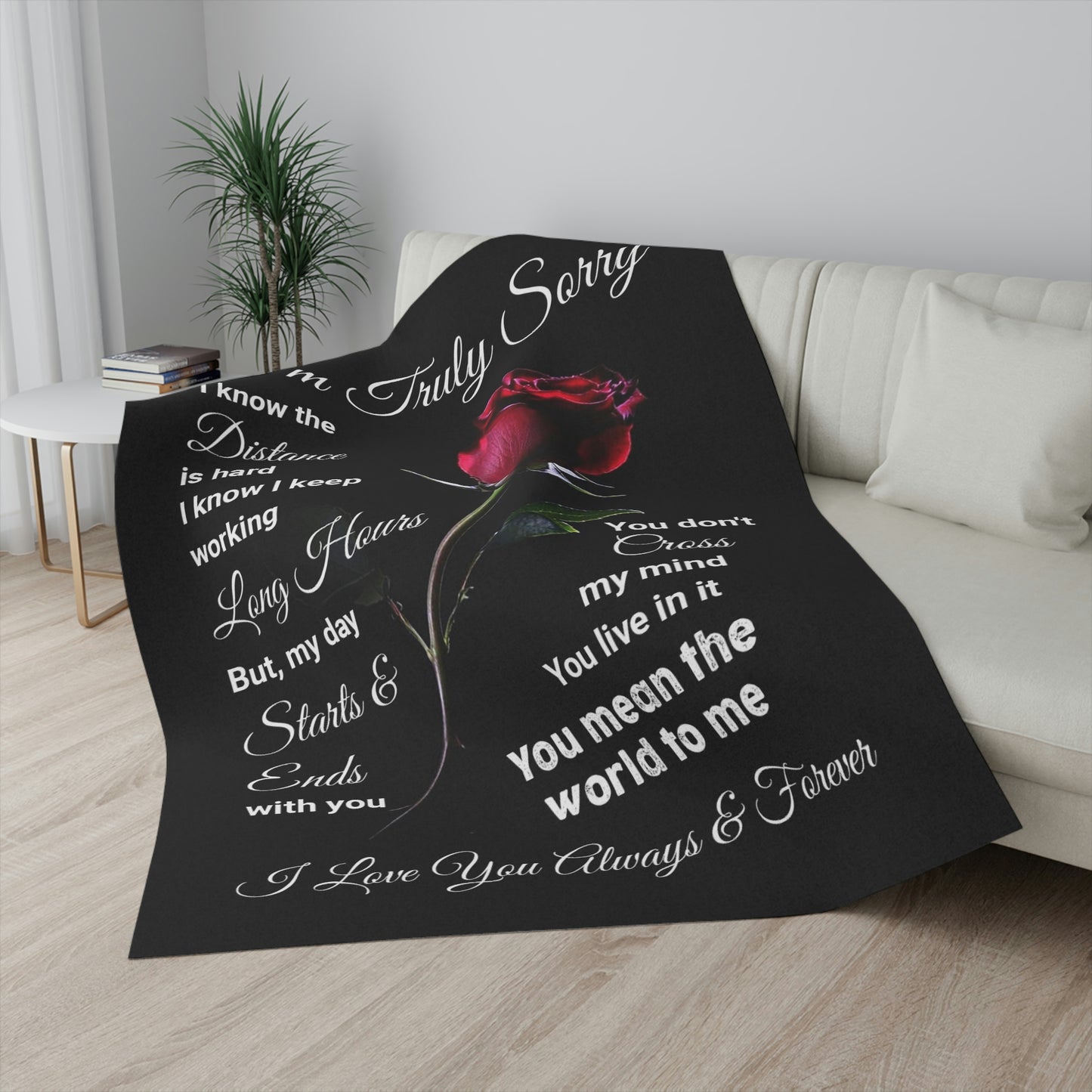 The Perfect Valentines Gift I'm Truly Sorry Sherpa Blanket