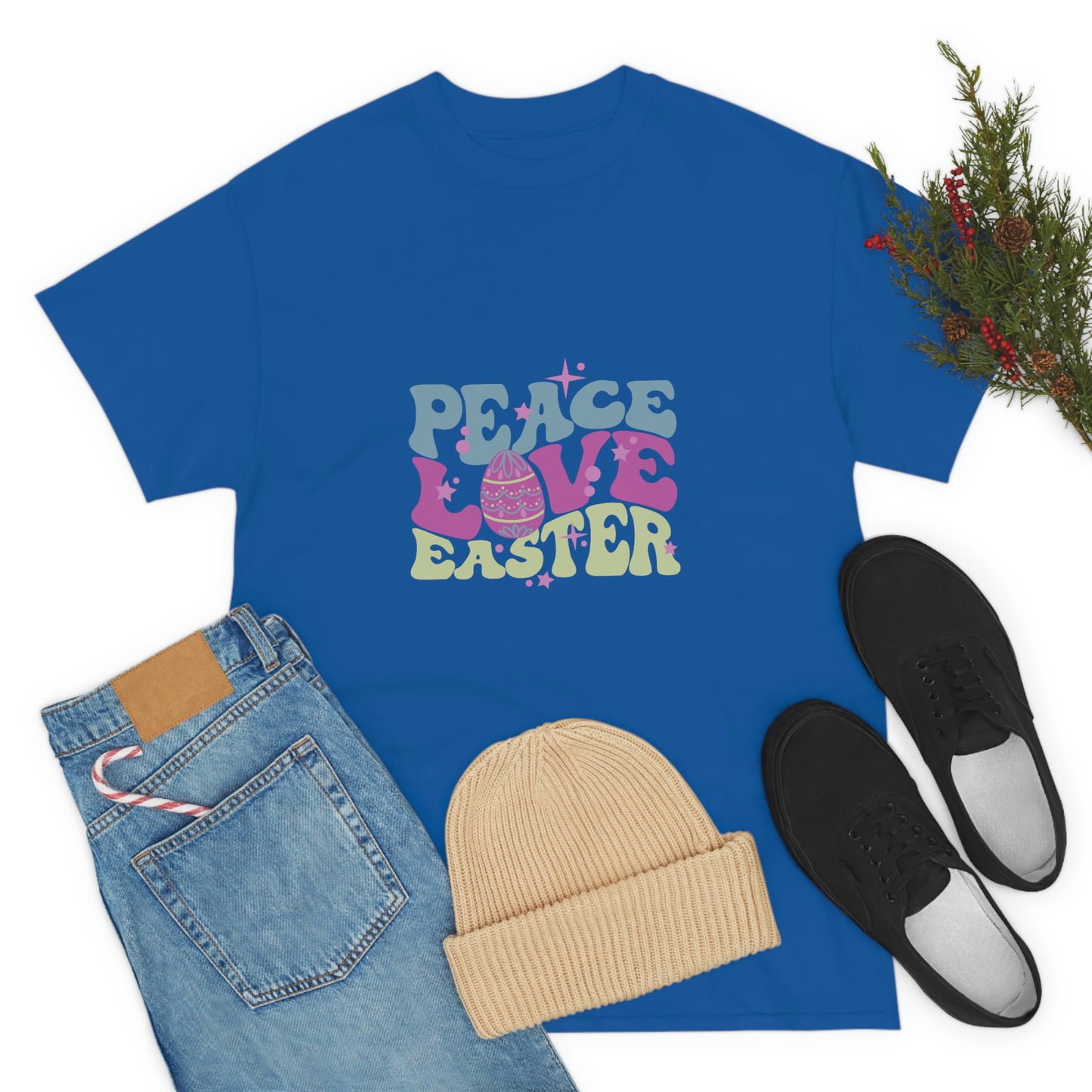 Peace Love Easter Unisex Heavy Cotton Tee