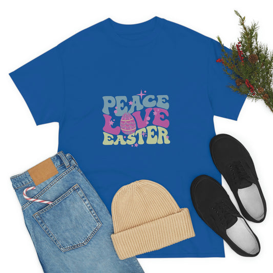 Peace Love Easter Unisex Heavy Cotton Tee