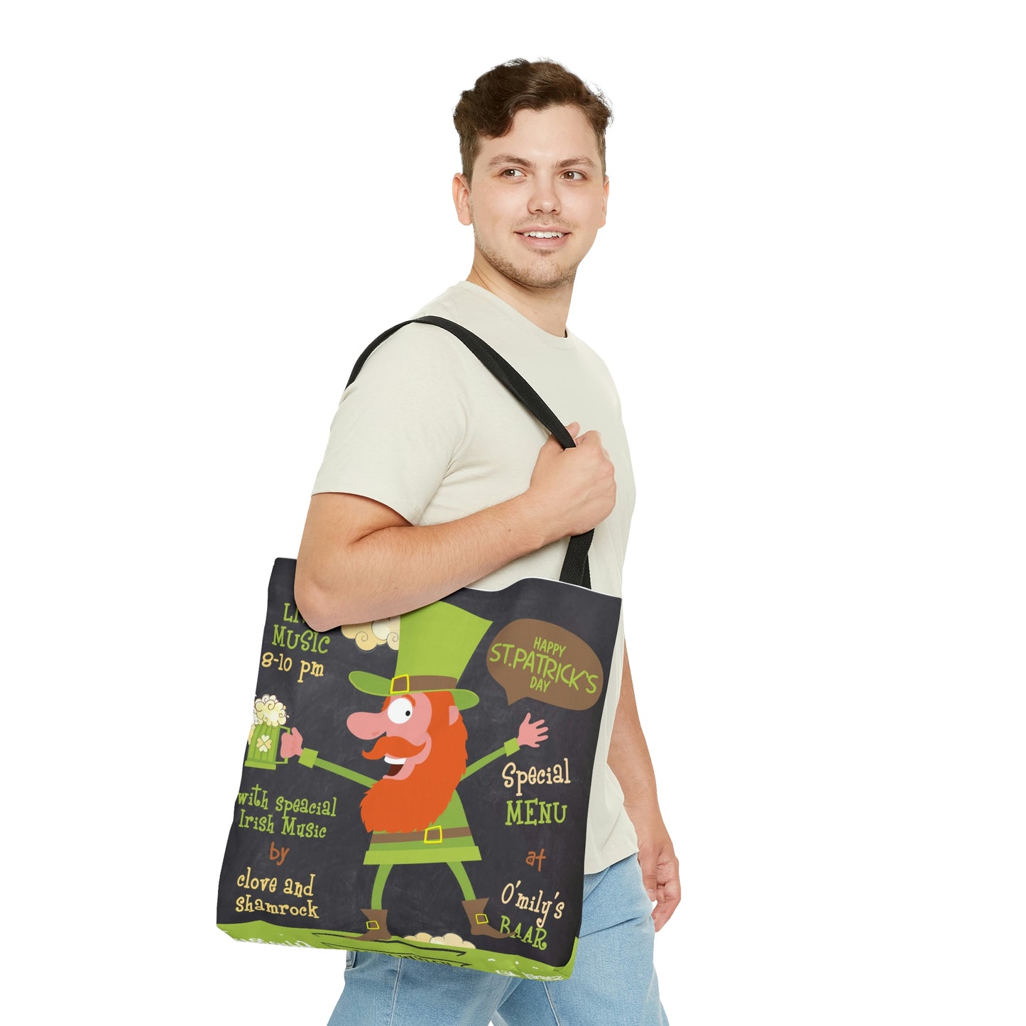 St Patrick's Menu AOP Tote Bag