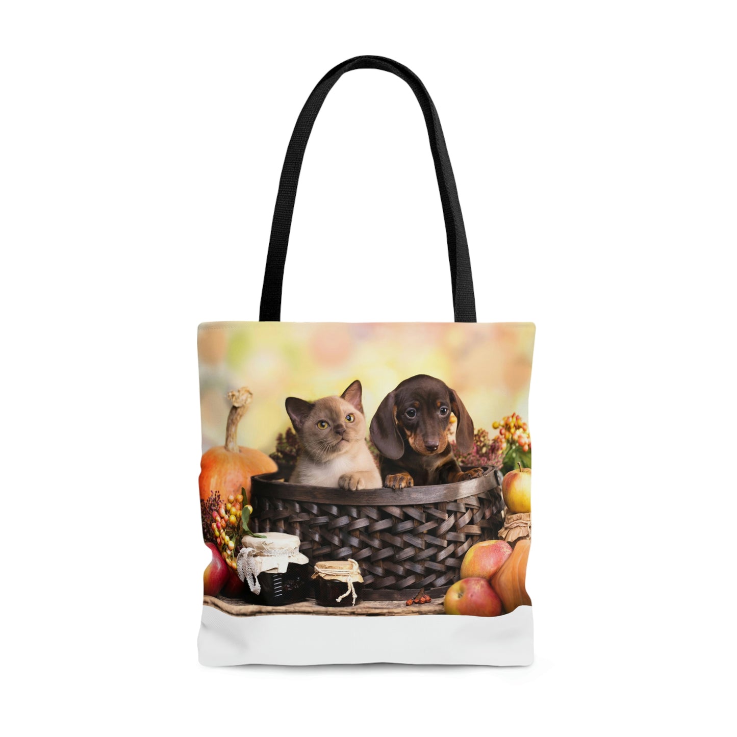 Cat and Dog AOP Tote Bag