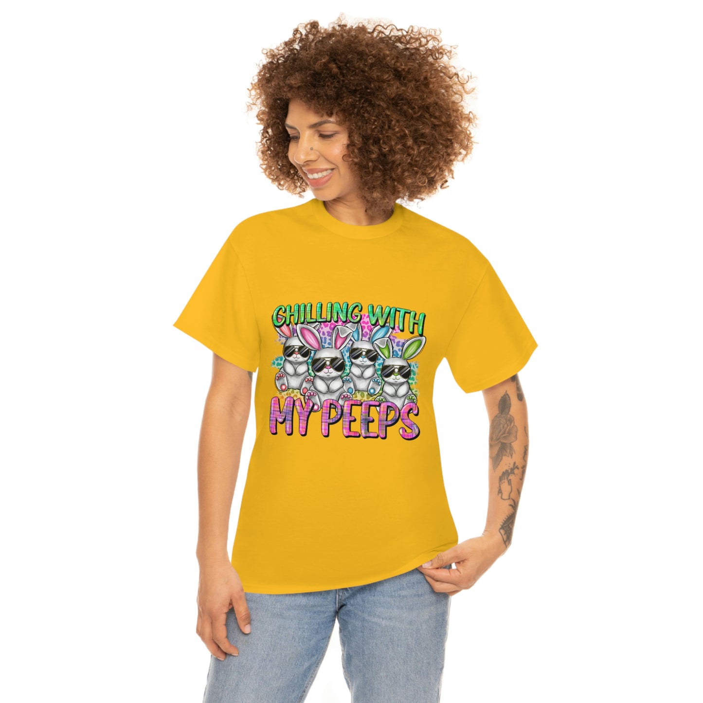 Chillin With My Peeps Unisex Heavy Cotton Tee