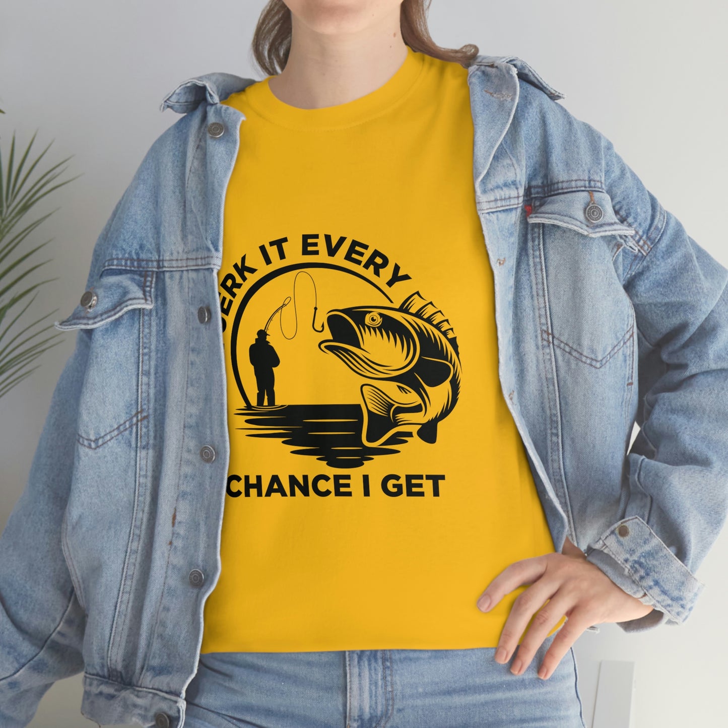 I Jerk It Every Chance I Get Unisex Heavy Cotton Tee