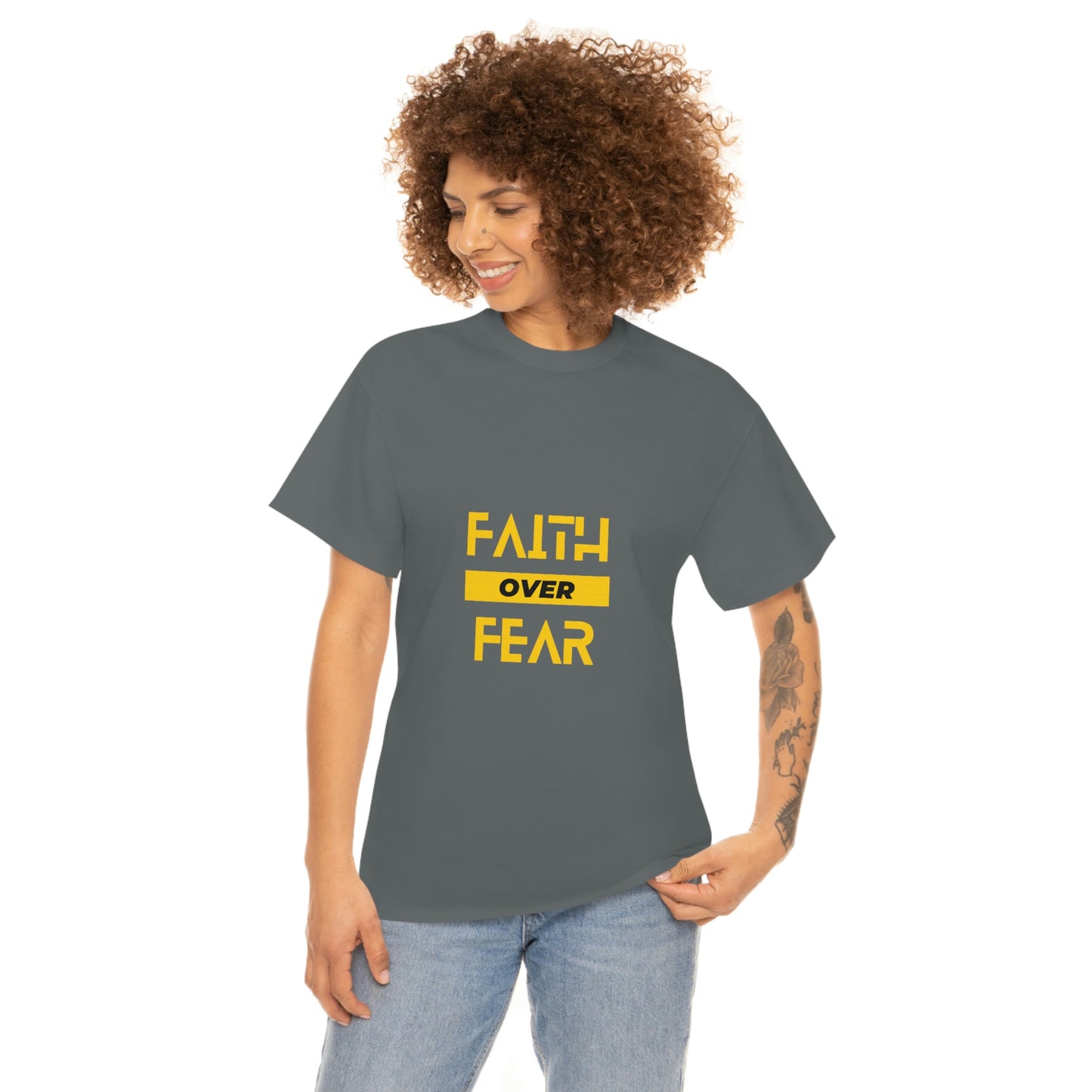Faith Over Fear Unisex Heavy Cotton Tee