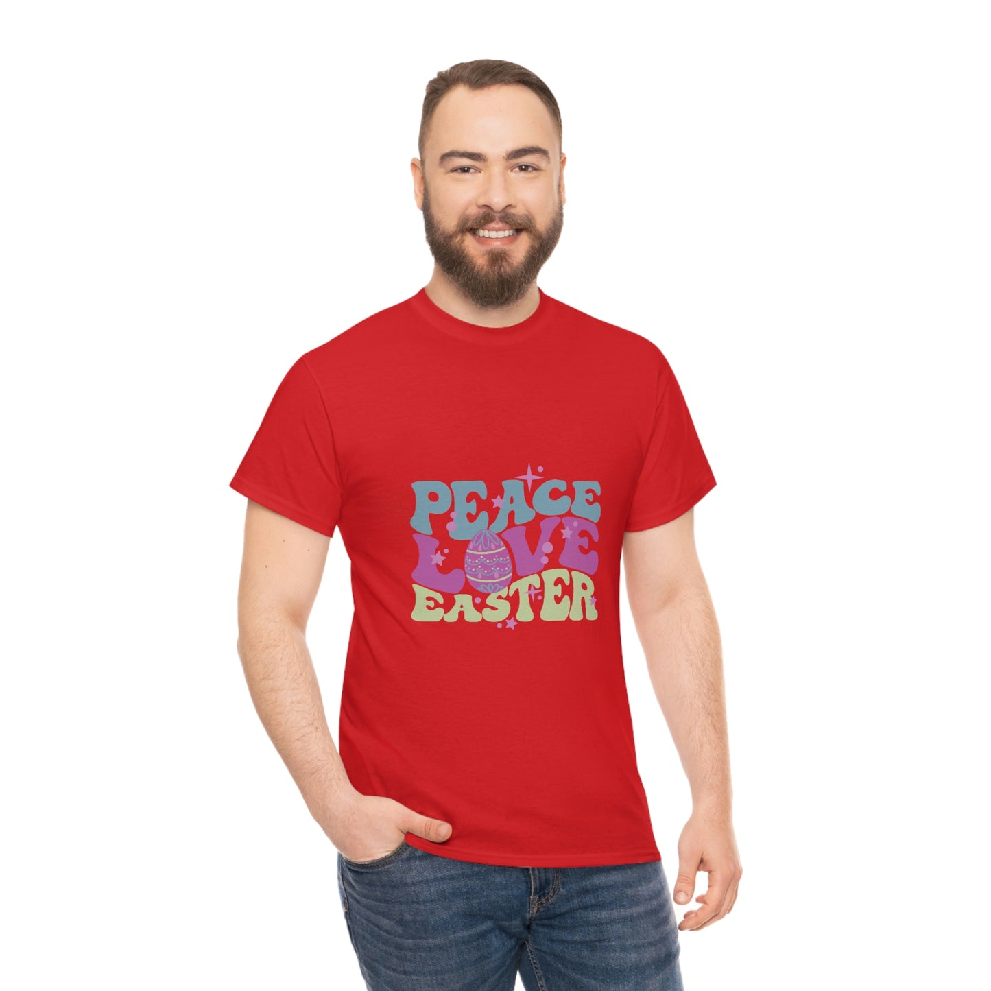 Peace Love Easter Unisex Heavy Cotton Tee