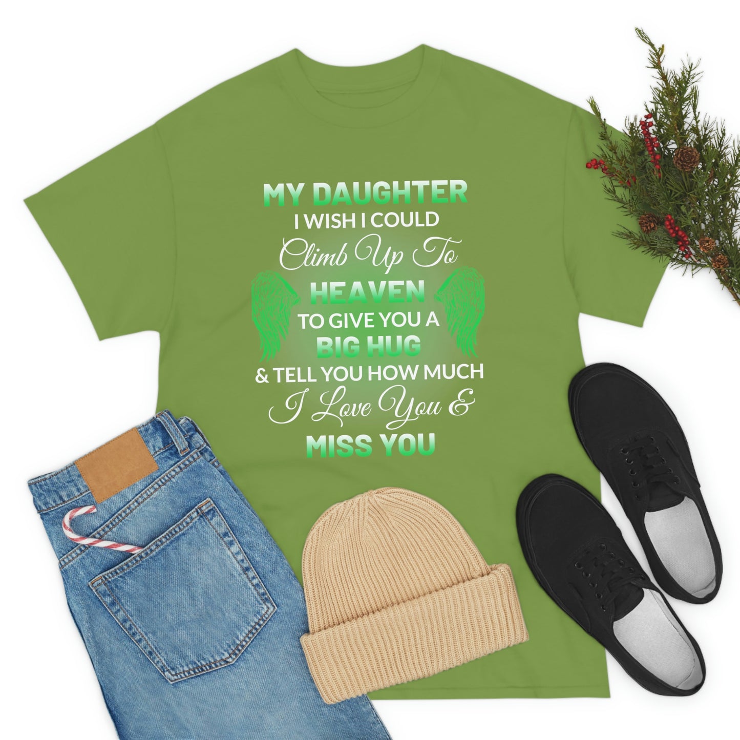 My Daughter I Miss You Unisex Heavy Cotton Tee