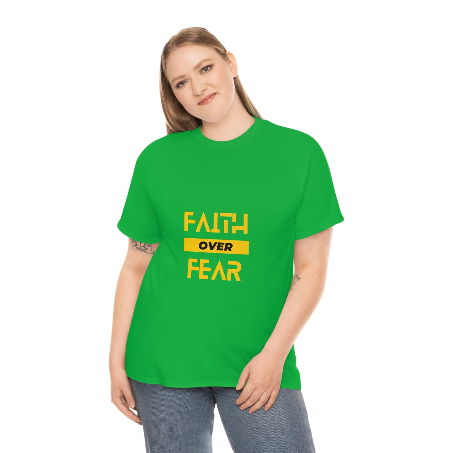 Faith Over Fear Unisex Heavy Cotton Tee
