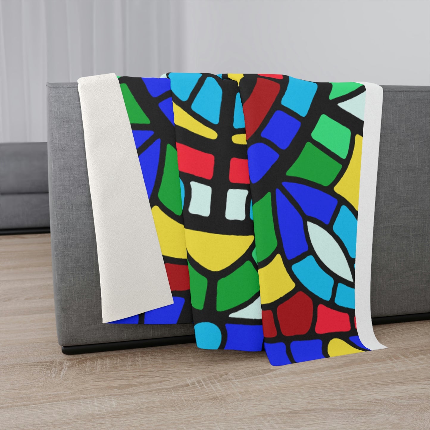 Easter Stain Glass Sherpa Blanket