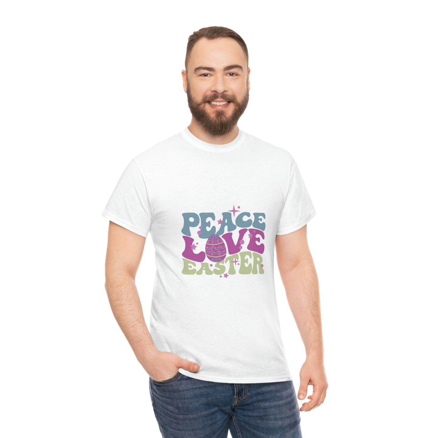 Peace Love Easter Unisex Heavy Cotton Tee