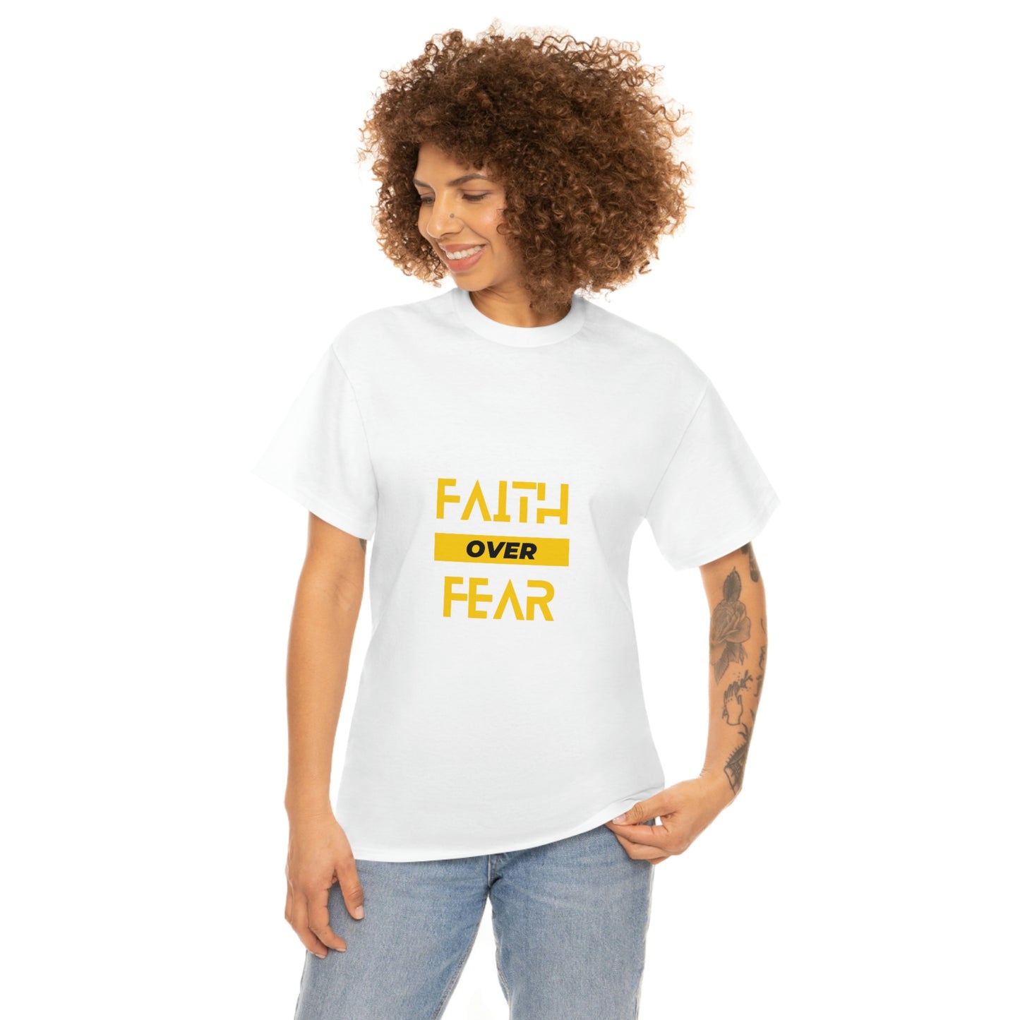 Faith Over Fear Unisex Heavy Cotton Tee